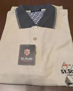 St.Scott ベージュ ポロシャツ 3L