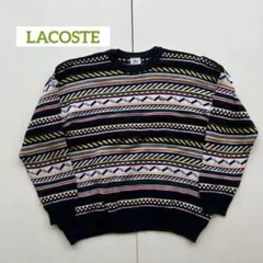 00s LACOSTE　ラコステ　3Dニット　クレイジーパターン　フランス製