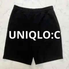 【XL】UNIQLO:C スウェットワイドショーツ ブラック 黒 ユニクロシー