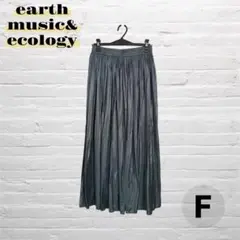 earth music& ecology フレアスカート F ダークグリーン
