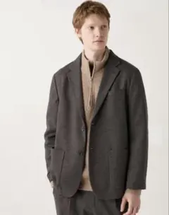 新品未使用タグ付き　ユニクロ　コンフォート2Bジャケット ダークブラウン　M