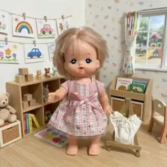 メルちゃんサイズハンドメイド服　チュール付きワンピースとパンツのセット