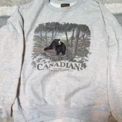 MARSHLANDS クマ刺繍 グレー トレーナー L/G