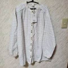 クレドナ バンドカラー ボタンシャツ プリーツ ピンタック グリーン 