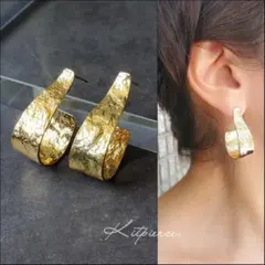 No.299 高見え 高級感 ゴールドドロップピアス イヤリング