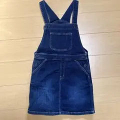 デニムオーバーオール 150cm ダークブルー 秋、冬服