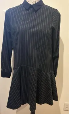 a*）様 【タグ付き】襟付きストライプワンピース