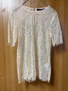 ZARAWOMAN ザラウーマン☆アイボリー レース 半袖トップス