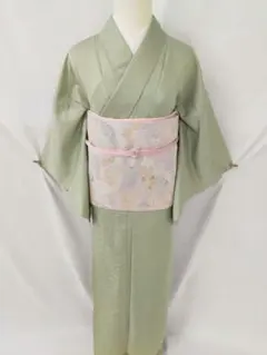 新品未使用 洗える単衣紋意匠色無地 ラベンダー（薄紫）Mサイズ