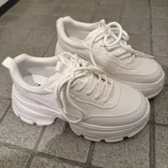 ZARA 厚底 スニーカー 23.5 白 ホワイト