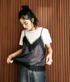 レプシィム＜高橋愛さん着用アイテム） AIRデニムレースキャミ