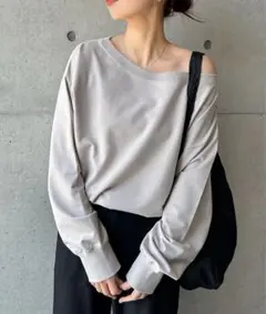 ボリューム袖オフショルダースウェットトップス andme 新品 タグ付き