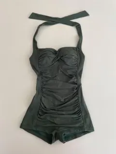 Seafolly ワンピース水着 Boyleg カーキ Sサイズのサムネイル