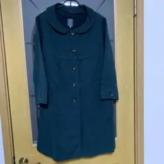 ダークグリーン ボタン付きコート　サマンサモスモス