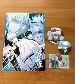 銀魂展デスクパットコレクション(万事屋)&コースター・缶バッチ・カードセット