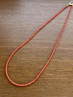 未使用・箱付】与那覇サンゴ加工所 赤珊瑚ネックレス シルバー留め具