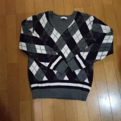 a.v.v HOMME アーガイル Vネックセーター L