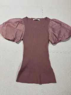 snidel シアースリーブニット トップス プルオーバー