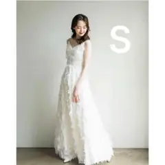 フェザードレス 前撮り 二次会 結婚式 ウェディングドレス　発表会 演奏会　S7