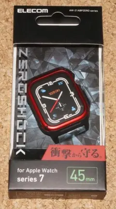 新品★エレコム Apple Watch 7/8 [45]ゼロショックレッド