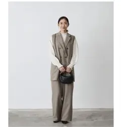 riziere リジェール ダブルボタンテーラードベストセットアップ L