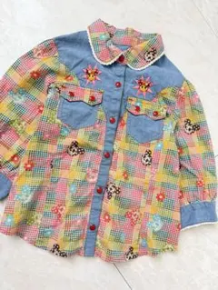 KLC 130 カラフルチェック柄長袖シャツ