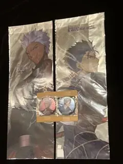 匿名配送/Fate/staynight アーチャー&ランサー　ポスター&缶バッジ 匿名配送/Fate/staynight アーチャー&ランサー ポスター&缶バッジ