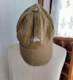 【試着のみ】セレクトショップ購入 トラクター 刺繍 キャップ 帽子 カーキのサムネイル