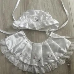 お宮参り　帽子　スタイ　セット　刺繍