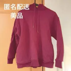 【即購入可 匿名配送】 パーカー 赤 レディース Mサイズ フード付き 長袖