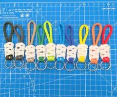多色パラコードキーホルダー　10色10個セット