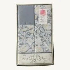 シングル 掛け布団カバー 敷布団カバー セット 青 花柄