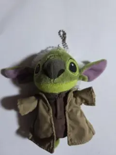 【レア・新品未使用】スティッチ　ヨーダ　ぬいぐるみバッチ スティッチ ヨーダ スターウォーズ ぬいぐるみバッジ ぬいば