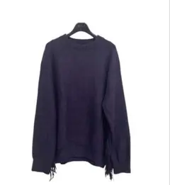UNUSED 5G fringe crewneck sweater