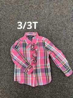 Ralph Lauren ラルフローレン フリル付き長袖シャツ 3/3T