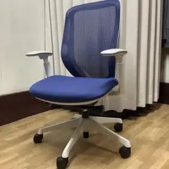 オカムラ シルフィー ハイバック 可動肘ブルー　2017年製C685XWFMP3