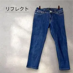 リフレクト デニムパンツ L 11号 インディゴ ワールド 美脚 ストレッチのサムネイル