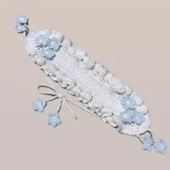 ヘッドドレス ネモフィラ ハンドメイド 編み物