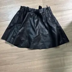 H&M 黒 合成皮革スカート US 4T