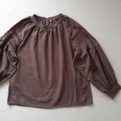 ふんわり飾り袖のブラウス　　ガーリー