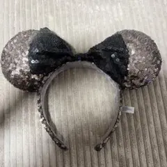 ミッキー耳カチューシャ 黒とシルバー