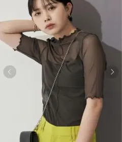 Aunt Marie's／リバーシブルメローハーフスリーブトップス