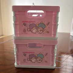 Little Twin Stars 折りたたみコンテナ 2個セット Little Twin Stars 折りたたみコンテナ 2個セット - メルカリ