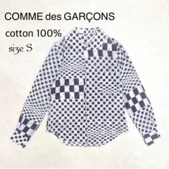 美品✨コムデギャルソン ドット 丸襟 長袖 ブラウス コットン 洗えるのサムネイル