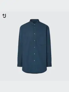 +J スーピマコットンオーバーサイズスタンドカラーシャツ（長袖）