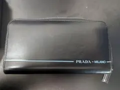 PRADA MILANO ブラックレザー長財布