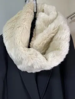 即日発送　新品未使用品　あったかフェイクファー スヌード　マフラー　リバーシブル