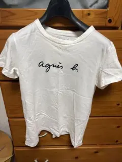 agnes b. 半袖 Tシャツ ホワイト ロゴ
