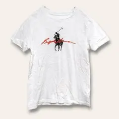 【ポロラルフローレン】ロゴプリント半袖Tシャツ　白　130　カジュアル　シンプル