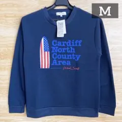 新品　メンズ　トレーナー　スウェット　裏起毛　アメカジ　ネイビー